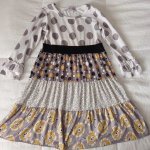 Multi color casual girls dress